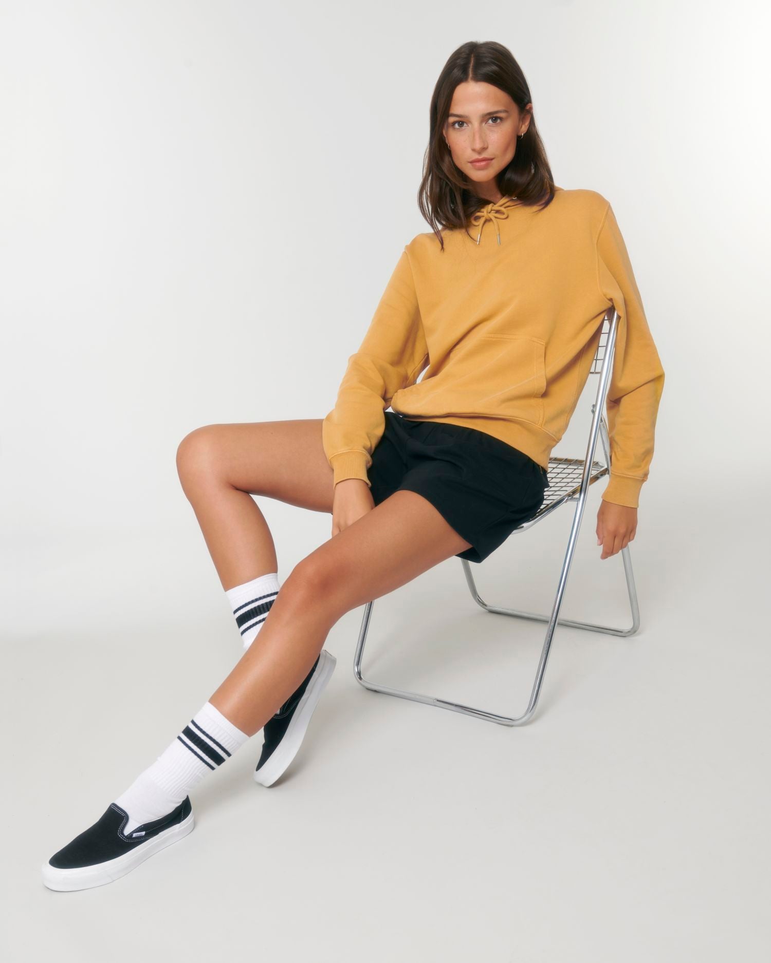 Hoodie Archer Vintage in Farbe G. Dyed Gold Ochre