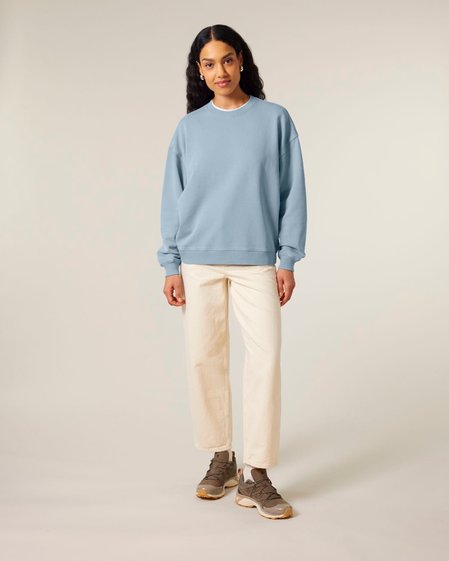 Sweatshirt Radder 2.0 Vintage in Farbe G. Dyed Blue Stone