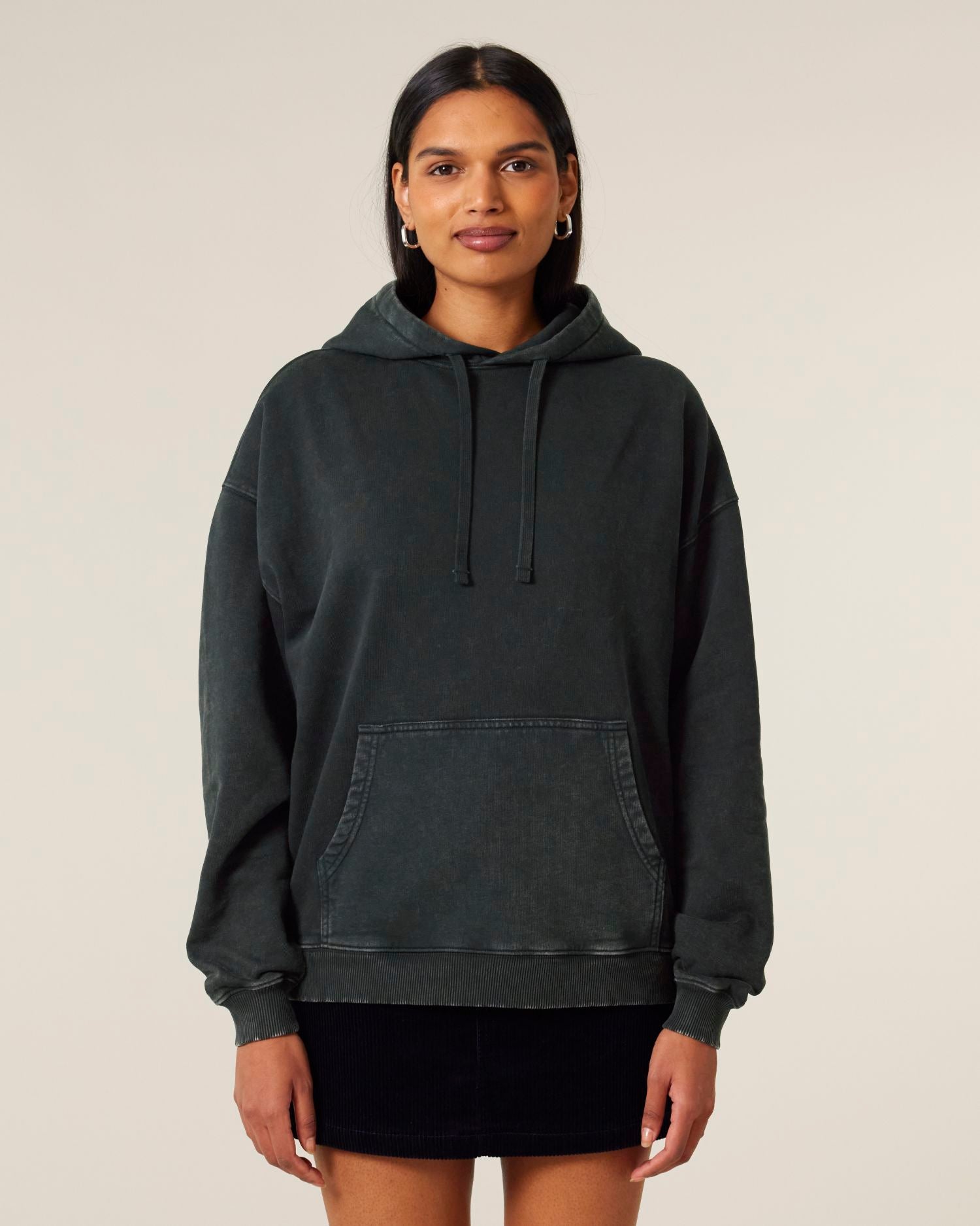 Hoodie Slammer 2.0 vintage in Farbe G. Dyed Black Rock
