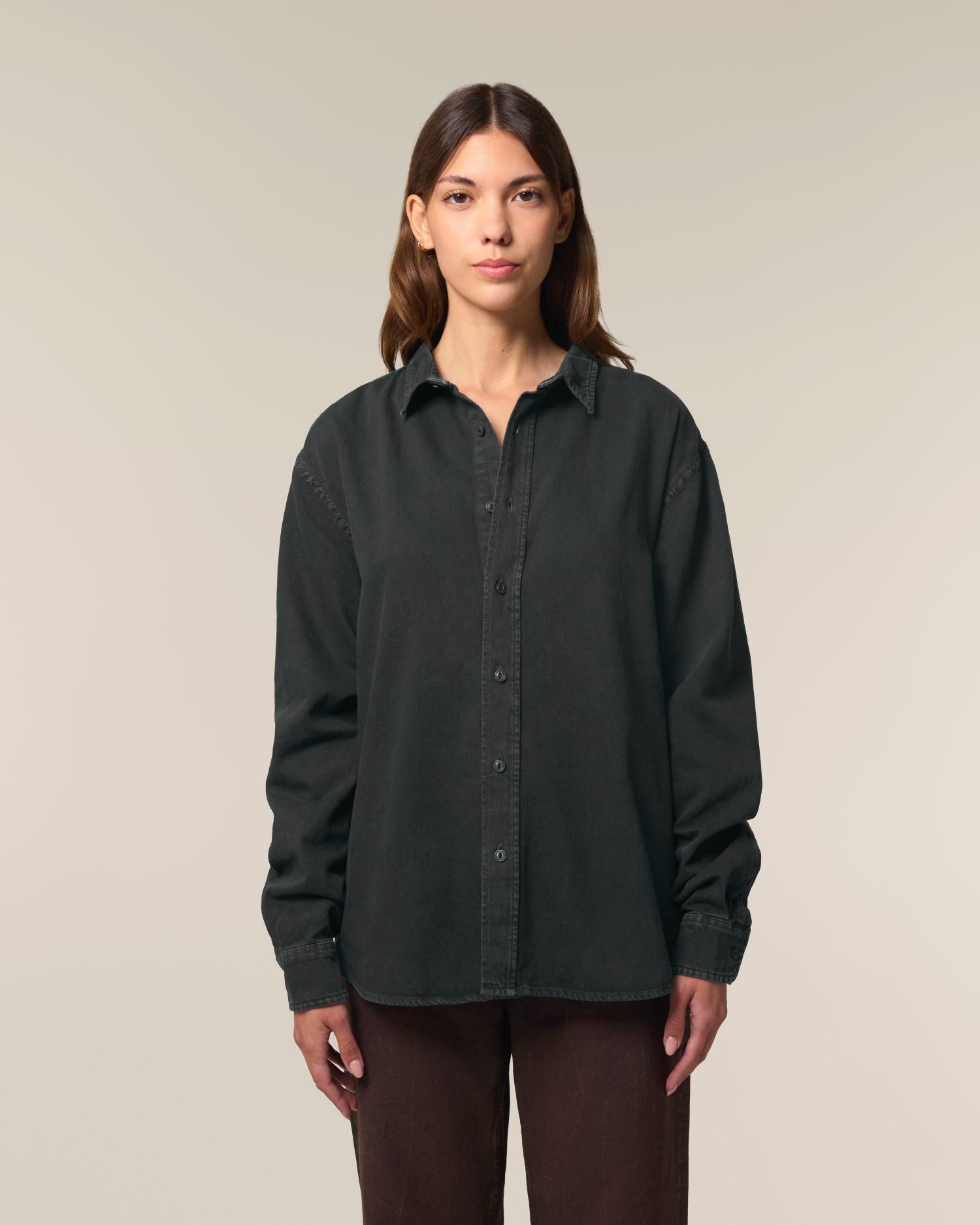 Hemd Worker Shirt in Farbe G. Dyed Black Rock