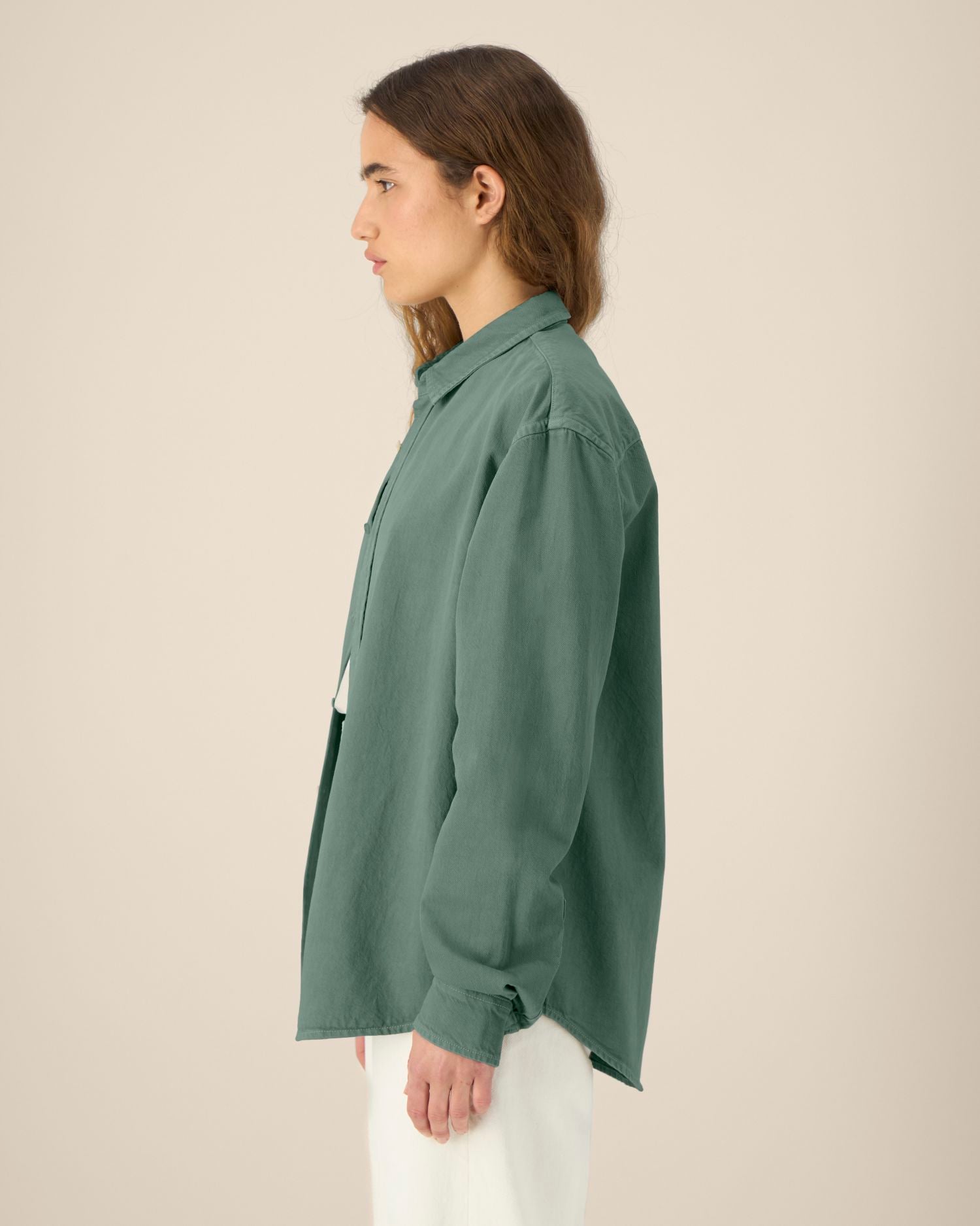 Worker Shirt in Farbe G. Dyed Green Bay