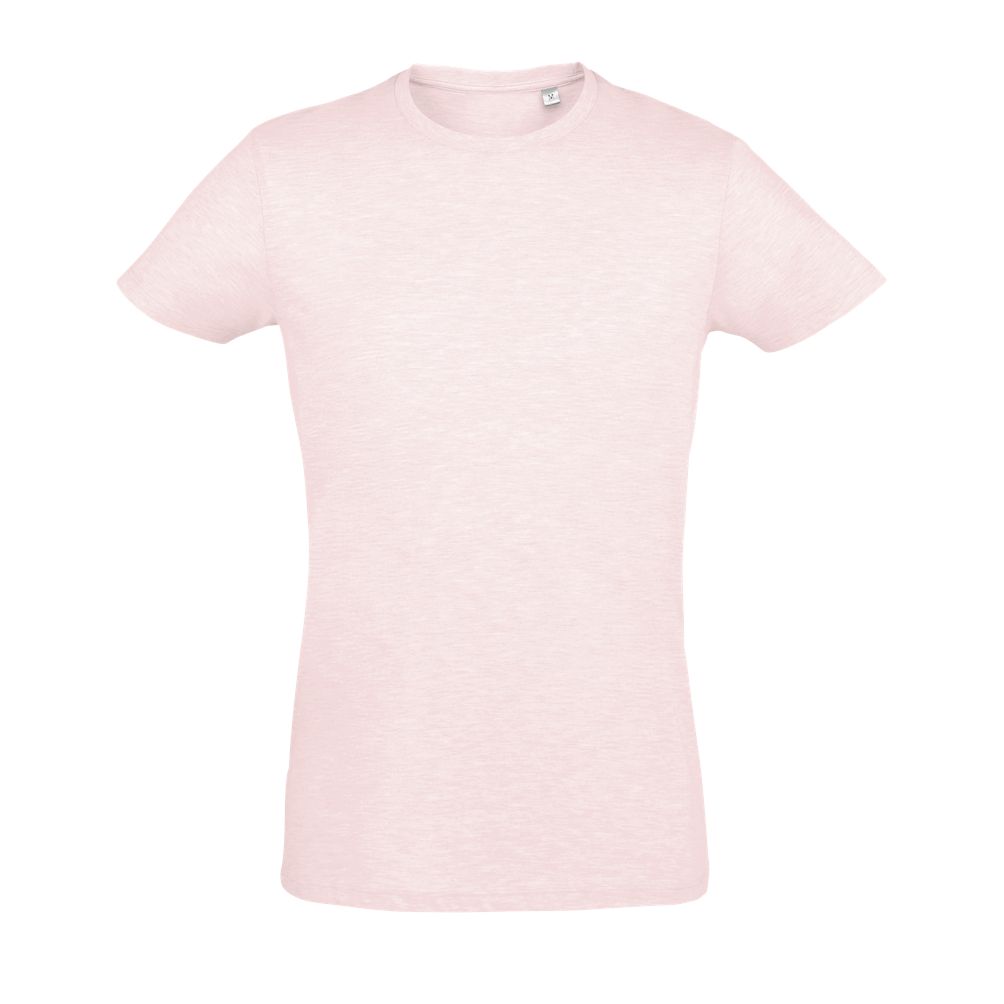 Regent Fit Herren Rundhals T-Shirt Fitted in Farbe Heather pink