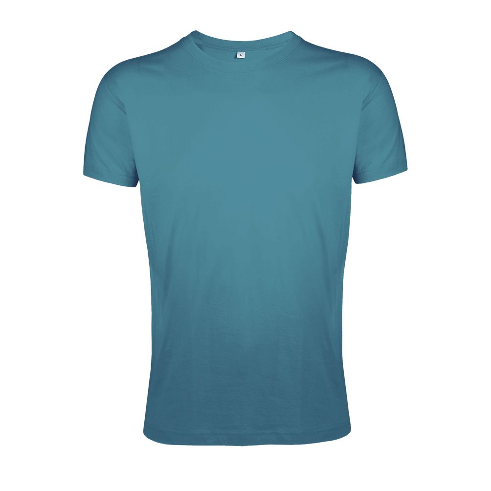 Regent Fit Herren Rundhals T-Shirt Fitted in Farbe Duck blue