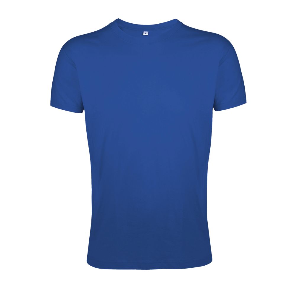 Regent Fit Herren Rundhals T-Shirt Fitted in Farbe Royal blue