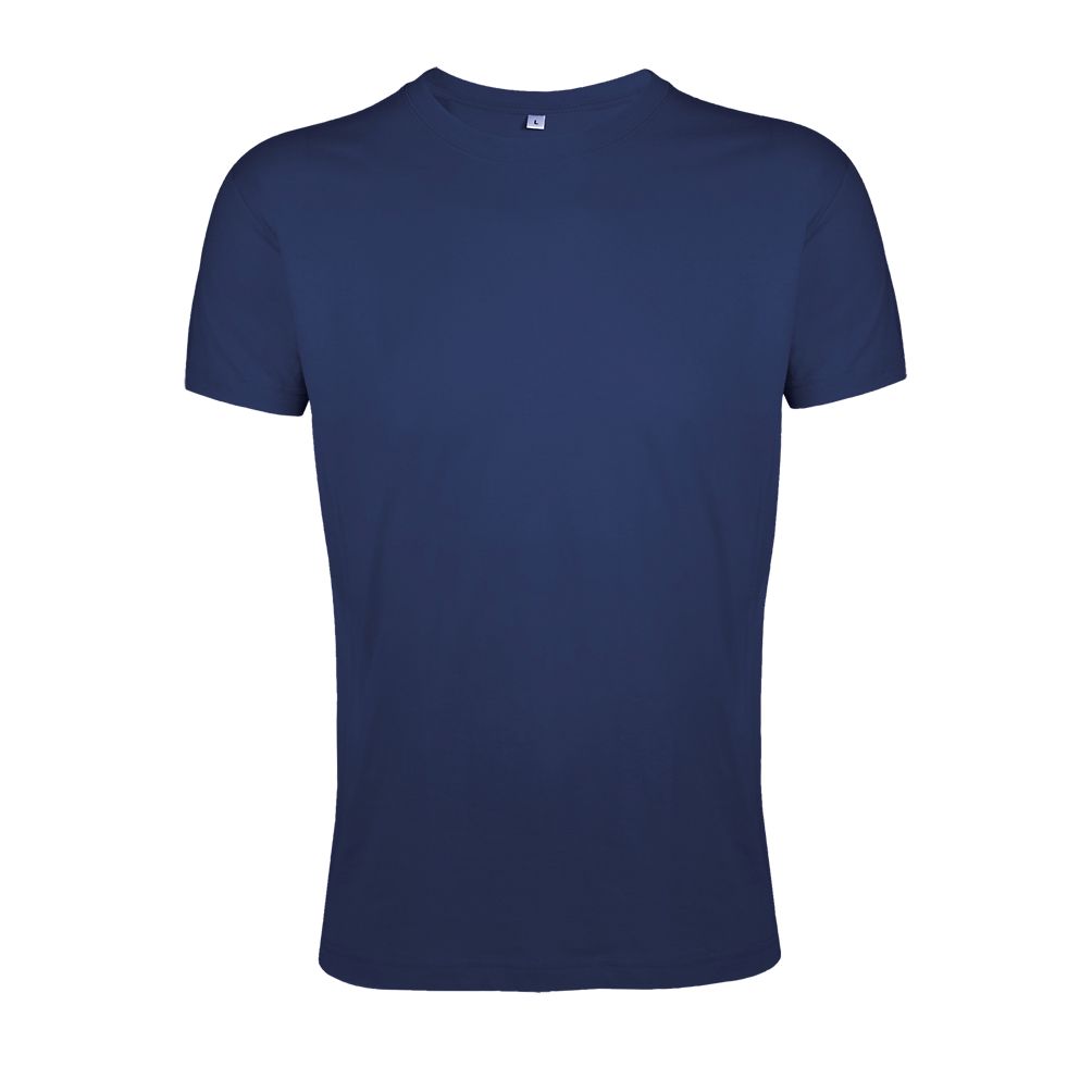 Regent Fit Herren Rundhals T-Shirt Fitted in Farbe French navy