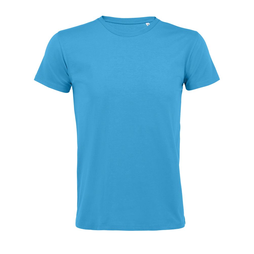 Regent Fit Herren Rundhals T-Shirt Fitted in Farbe Aqua