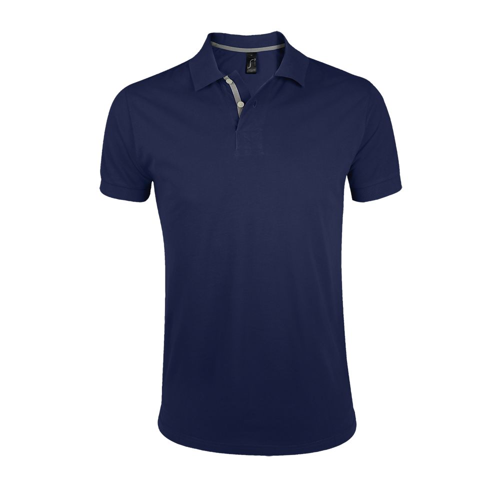 Portland Men Herren Poloshirt Kurzarm in Farbe French navy