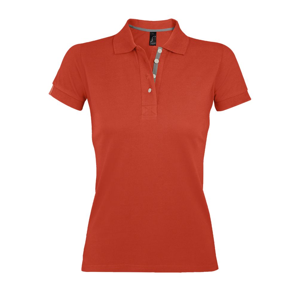 Portland Women Damen Poloshirt Kurzarm in Farbe Burnt orange