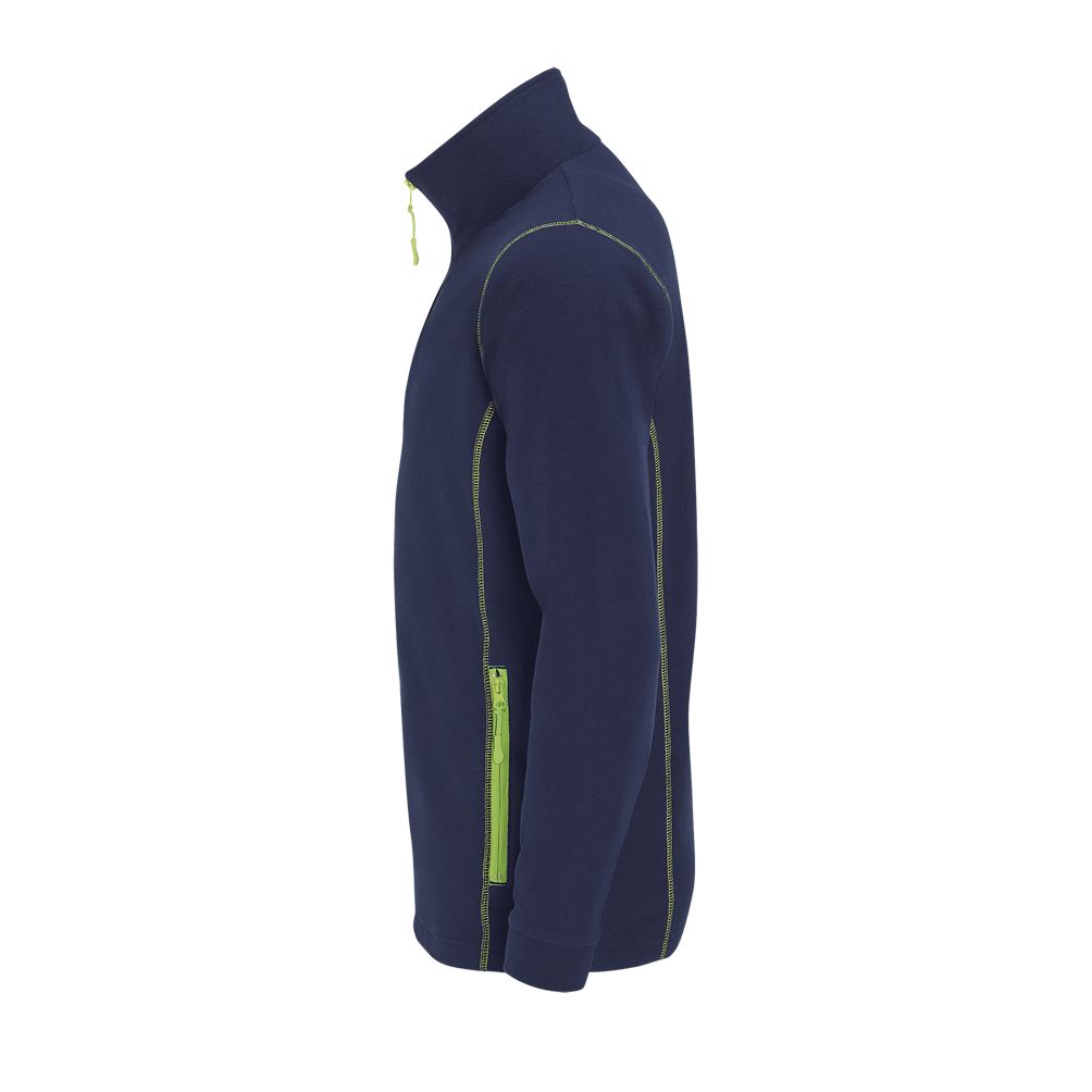 Nova Men Herren Fleece Jacke in Farbe Navy / Apple green