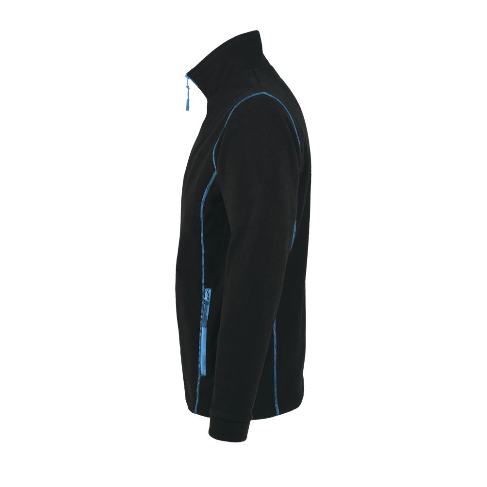 Nova Men Herren Fleece Jacke in Farbe Black / Aqua