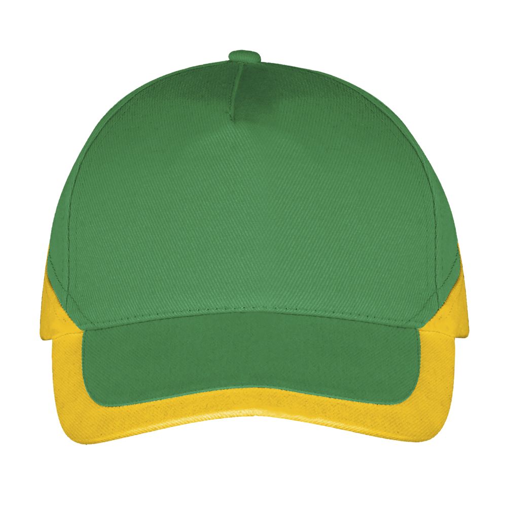Booster 5 Panel Contrast Cap in Farbe Kelly green / Gold