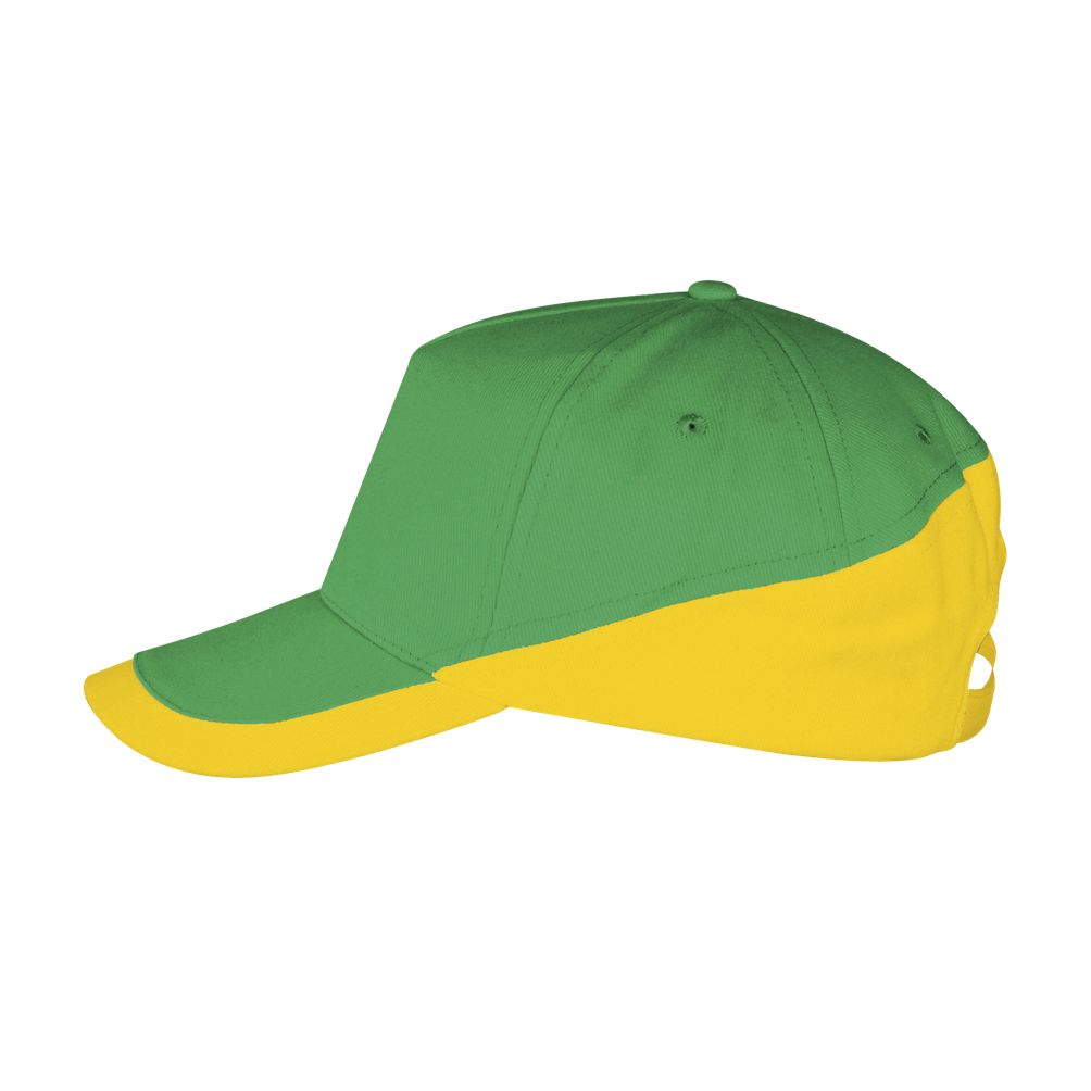 Booster 5 Panel Contrast Cap in Farbe Kelly green / Gold