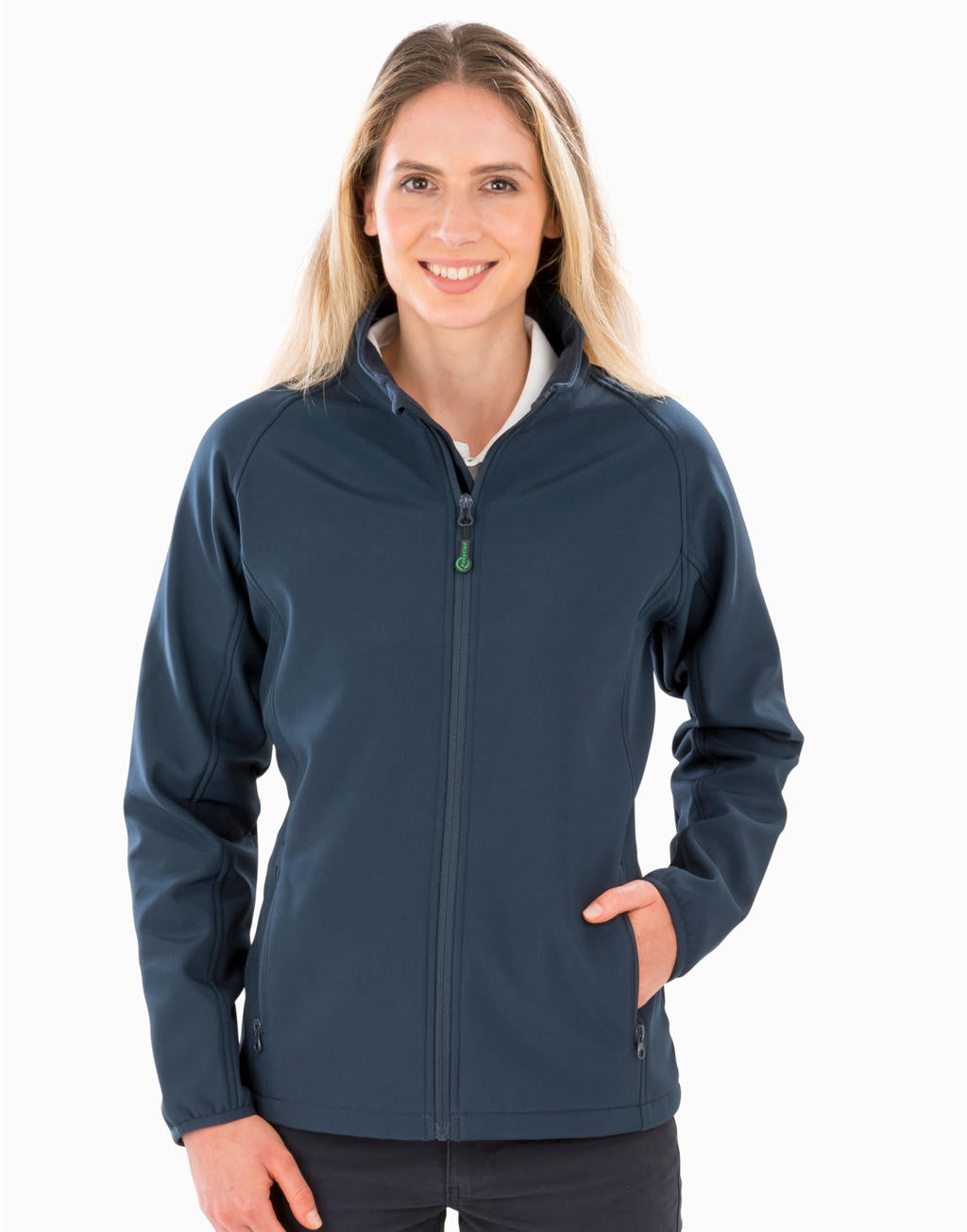  Women's Recycled 2-Layer Printable Softshell Jkt in Farbe Black