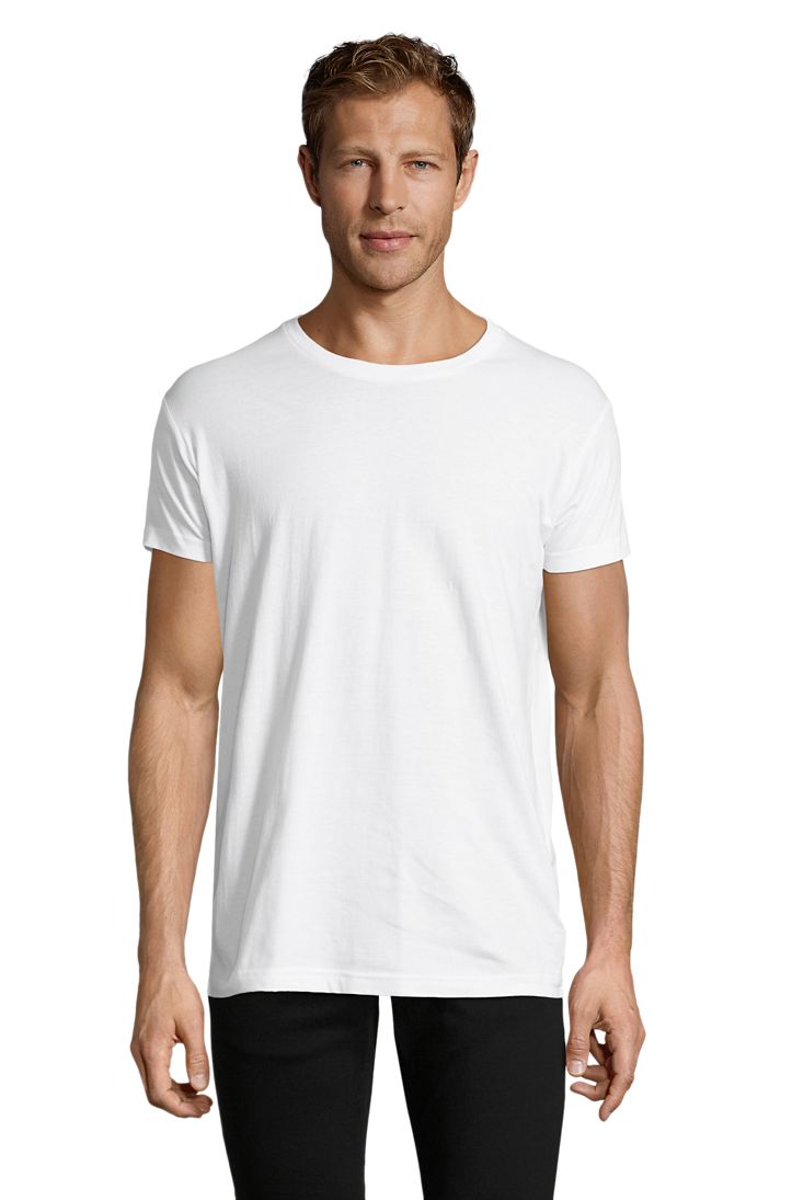  Regent Fit Herren Rundhals T-Shirt Fitted in Farbe White