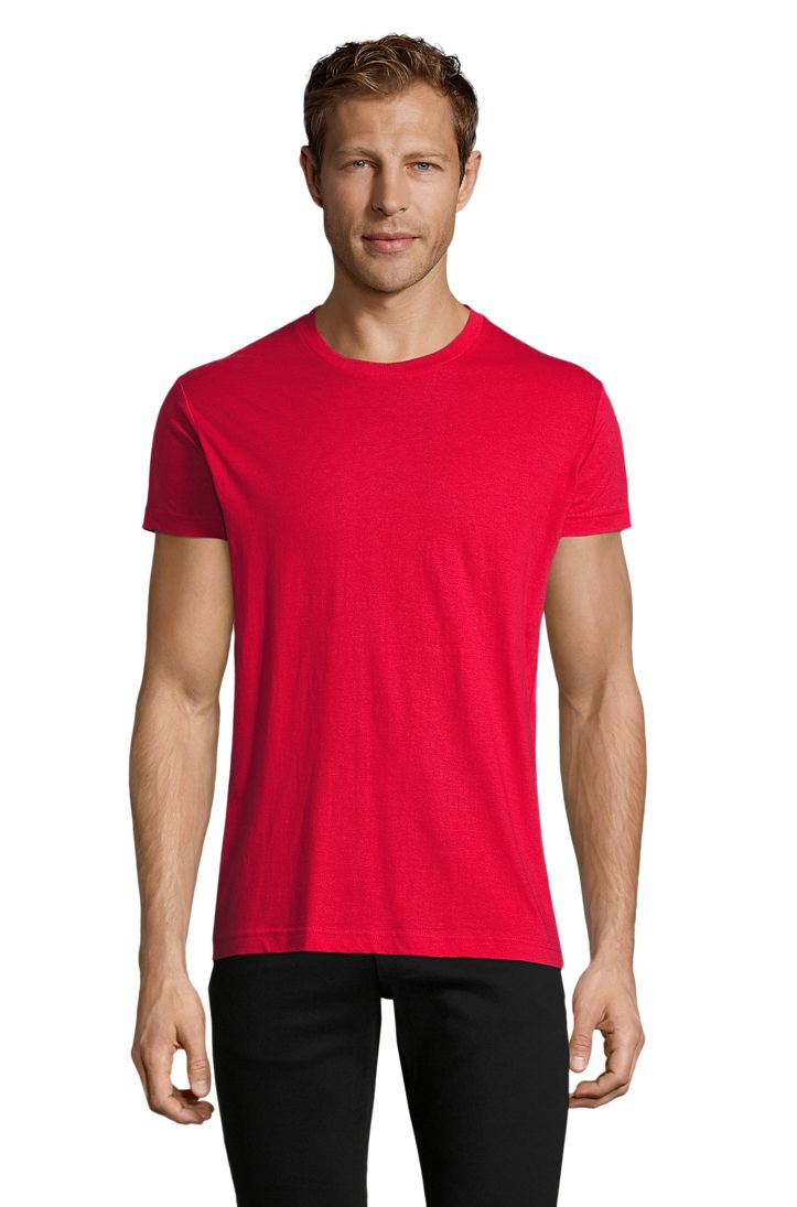 Regent Fit Herren Rundhals T-Shirt Fitted in Farbe Red