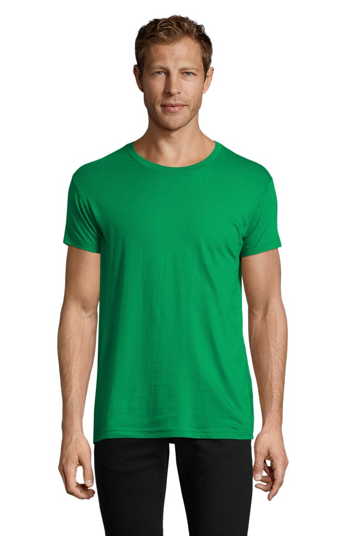 Regent Fit Herren Rundhals T-Shirt Fitted in Farbe Kelly green
