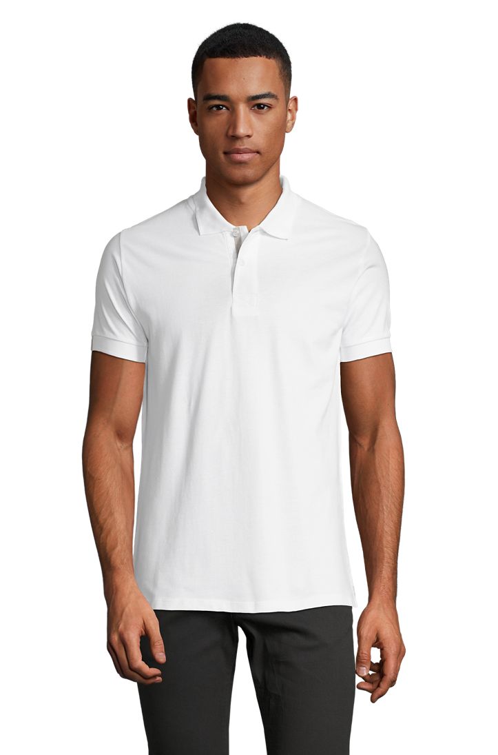 Portland Men Herren Poloshirt Kurzarm in Farbe White