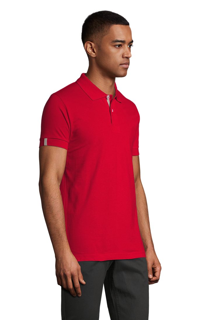 Portland Men Herren Poloshirt Kurzarm in Farbe Red