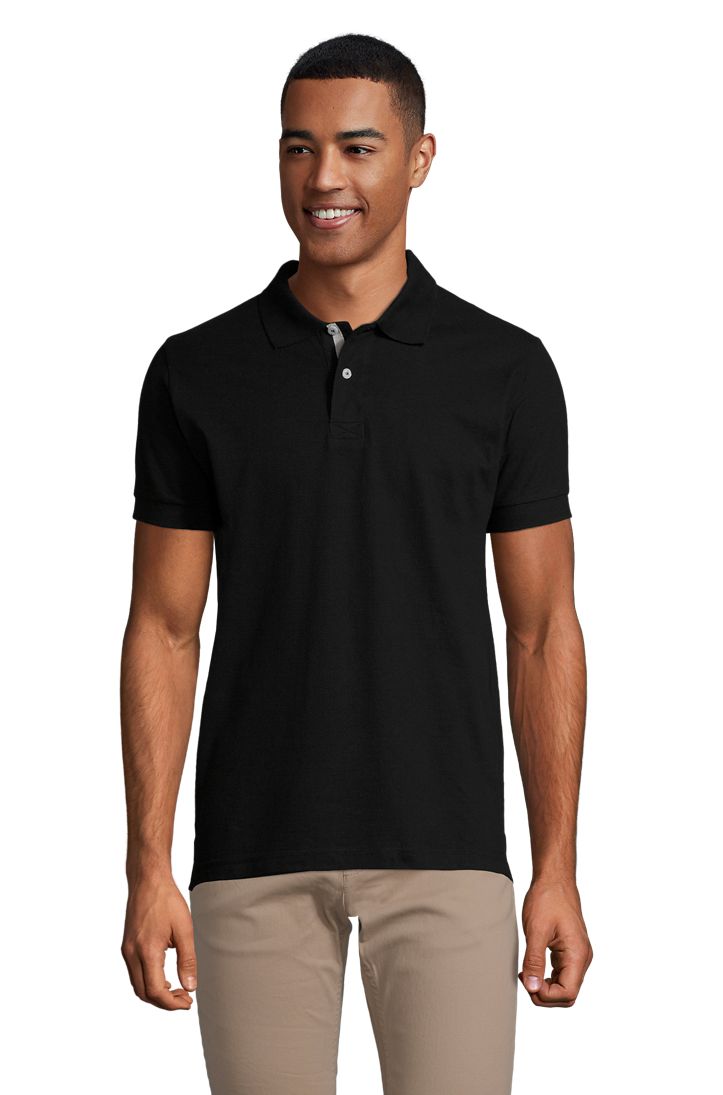 Portland Men Herren Poloshirt Kurzarm in Farbe Black