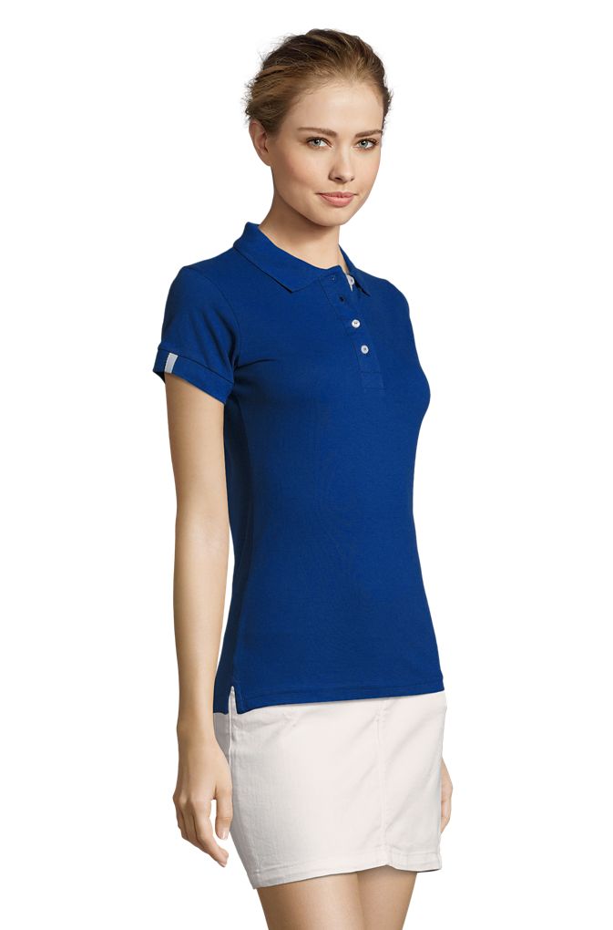 Portland Women Damen Poloshirt Kurzarm in Farbe Ultramarine