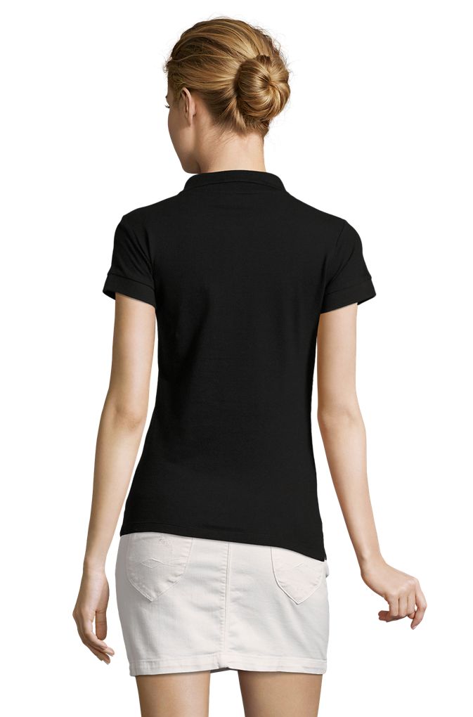 Portland Women Damen Poloshirt Kurzarm in Farbe Black