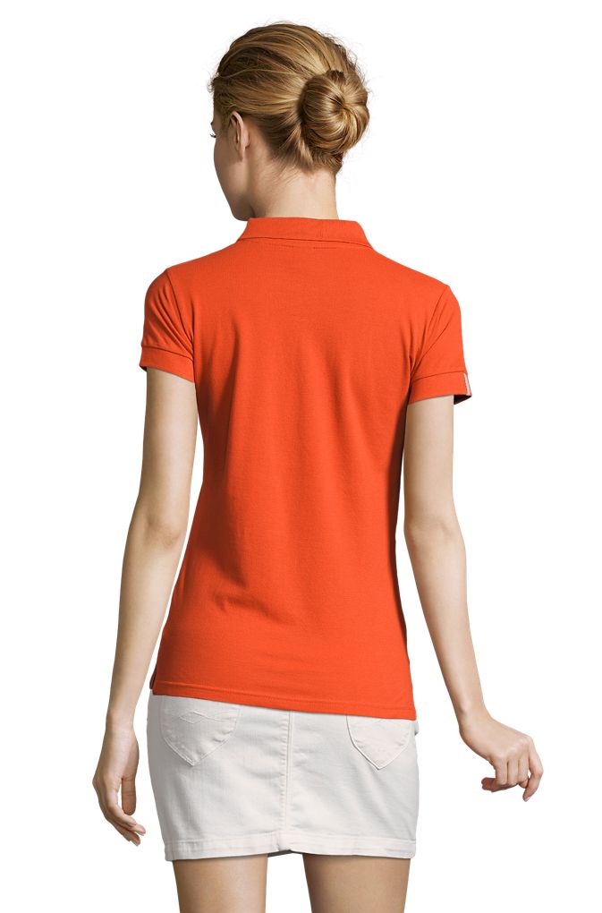 Portland Women Damen Poloshirt Kurzarm in Farbe Burnt orange