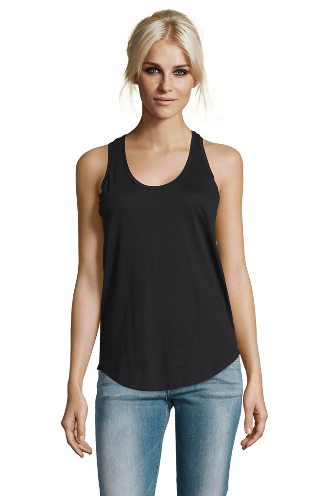 Moka Damen Racerback Suntop in Farbe Deep black
