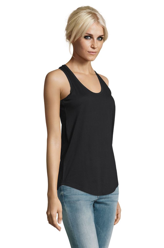 Moka Damen Racerback Suntop in Farbe Deep black