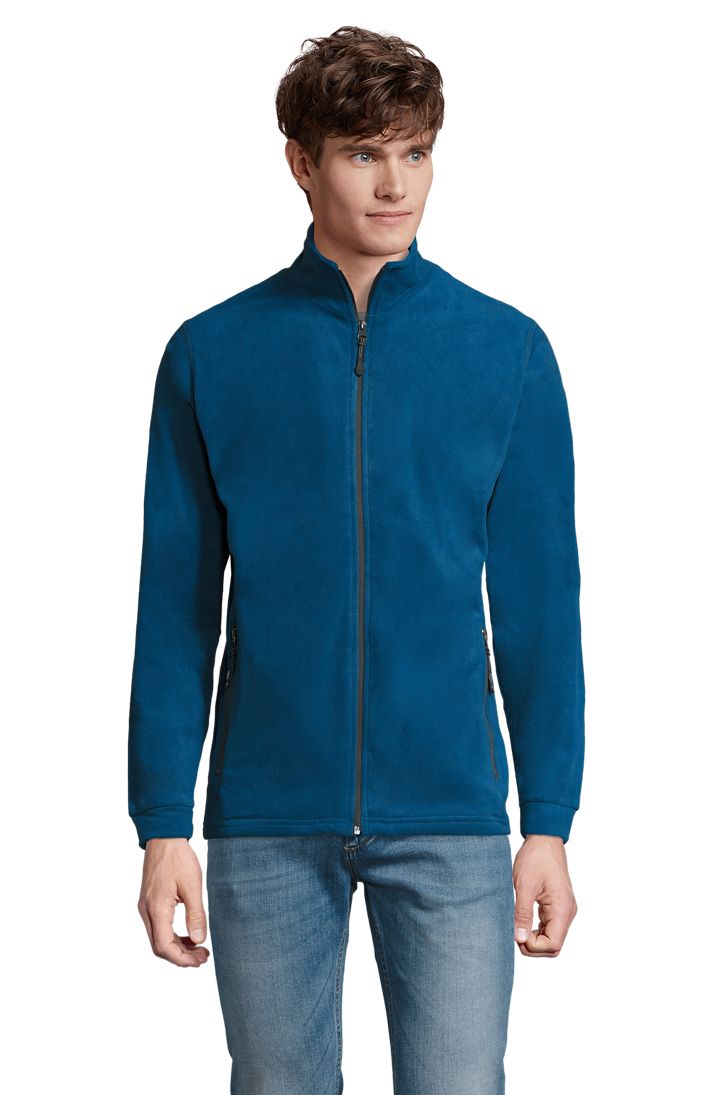 Nova Men Herren Fleece Jacke in Farbe Slate blue / Grey