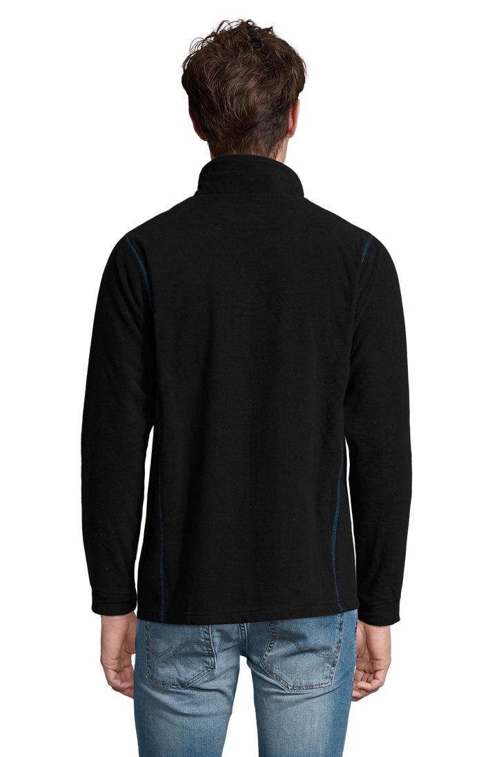 Nova Men Herren Fleece Jacke in Farbe Black / Aqua