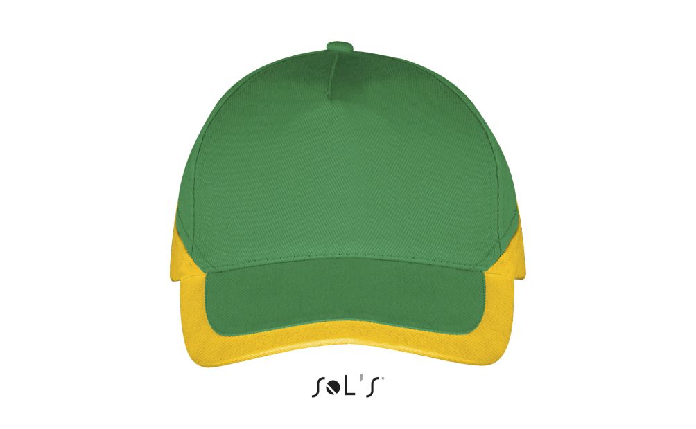Booster 5 Panel Contrast Cap in Farbe Kelly green / Gold