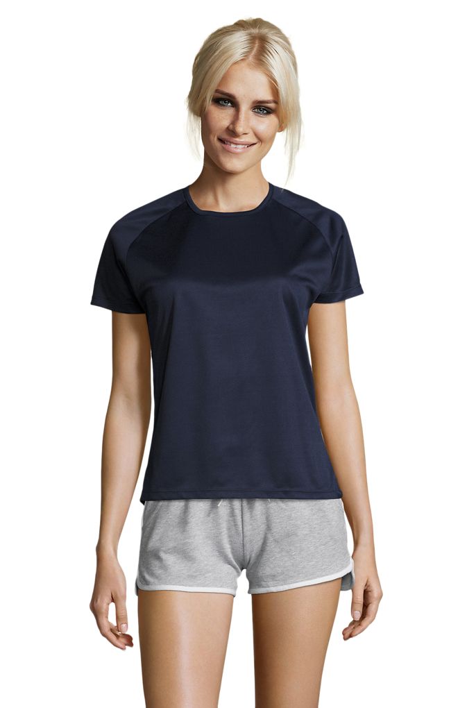 Sporty Women Damen Sport T-Shirt in Farbe French navy