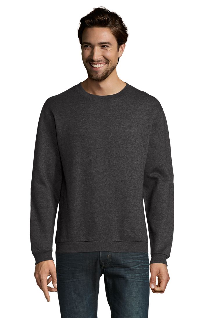 Spider Herren Rundhals Sweatshirt in Farbe Charcoal melange