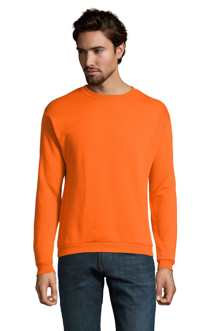 Spider Herren Rundhals Sweatshirt in Farbe Orange